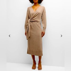 SIMKHAI
Skyla Cotton Cashmere Midi Wrap Dress NWT